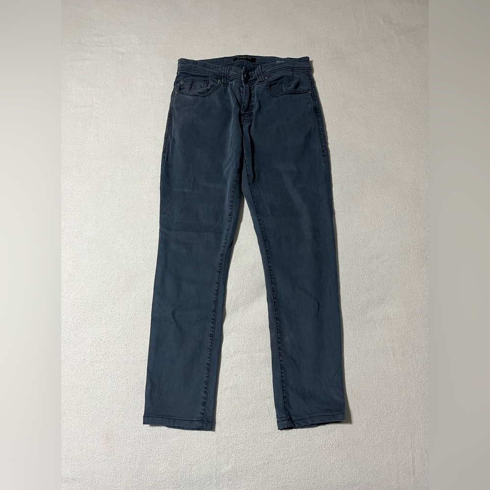 Fidelity Jimmy Mens 29x26.5 Slim Fit Waist Stretch Jeans Belmont Team‎ Blue